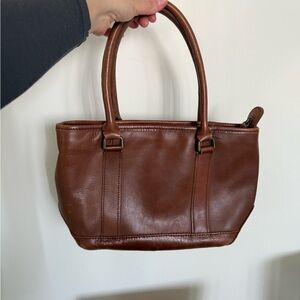 Vintage LL Bean Brown Leather Tote Bag